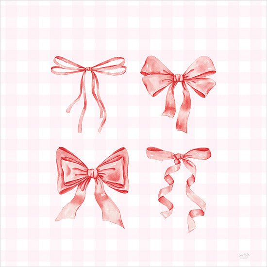 Lux + Me Designs LUX1108 - LUX1108 - Pink Bow Collection   - 12x12 Pink bows, ribbon collection, decorative, feminine, watercolor, elegant, stylish, chic, aesthetic from Penny Lane