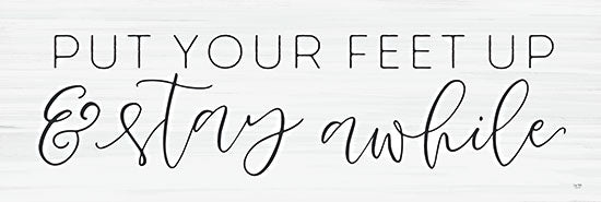 Lux + Me Designs LUX592 - LUX592 - Put Your Feet Up   - 36x12 put your feet up, stay awhile, relaxation sign, cozy home message, hospitality, welcoming quote, rest and comfort, leisure decor from Penny Lane