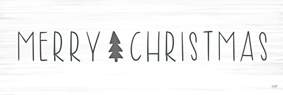 Lux + Me Designs LUX684 - LUX684 - Merry Christmas   - 24x8 Merry Christmas typography, minimalist tree icon, festive greeting, black and white design, modern Christmas decor from Penny Lane