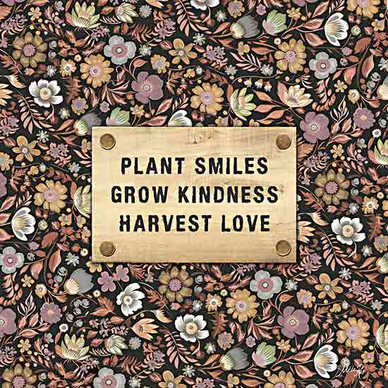Marla Rae MAZ5950 - MAZ5950 - Plant Smiles - 12x12 Inspirational, Plant Smiles, Grow Kindness, Harvest Love, Typography, Signs, Textual Art, Flowers, Greenery from Penny Lane