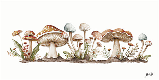 Marla Rae MAZ5966 - MAZ5966 - Mushroom Medley - 18x9 mushrooms, fungi collection, woodland forest, nature study, botanical illustration, earthy tones, whimsical decor, toadstools from Penny Lane