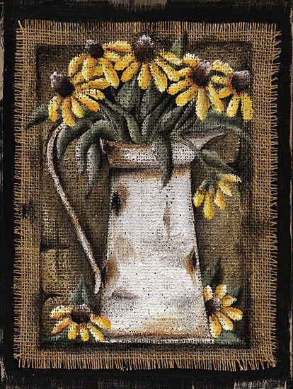 Michele Musser MM328 - MM328 - Black Eyed Susans - 12x16 Sunflowers, Jug, Rustic, Farmhouse, Floral, Nature, Country from Penny Lane