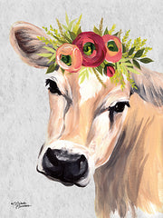 MN175 - Jersey Cow with Floral Crown    - 18x24