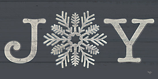 Mollie B. MOL2889 - MOL2889 - Snowflake Joy - 18x9 joy sign, snowflake in letter, winter decoration, navy blue wood texture, holiday word art, Christmas wall art from Penny Lane