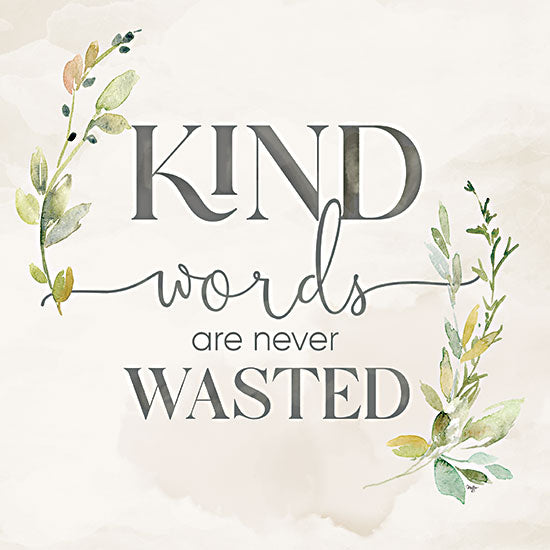 Mollie B. MOL2891 - MOL2891 - Kind Words - 12x12 kindness, inspirational quote, elegant typography, leafy border, hand-lettered script, word art, motivational, pastel design, decorative greenery from Penny Lane