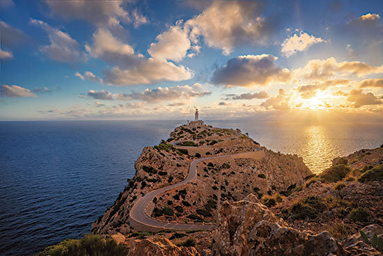 Martin Podt MPP1203 - MPP1203 - Winding Road to the Light - 18x12 Landscape, coastal, lighthouse, sunset, sea, cliff, nature, scenic, photography from Penny Lane