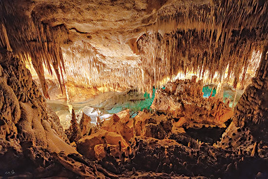 Martin Podt MPP1209 - MPP1209 - Hidden World - 18x12 stalactites and stalagmites, underground cave, glowing rocks, natural formations, lit cavern, textured geology, adventurous exploration, mysterious cave from Penny Lane