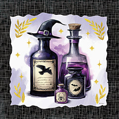 ND1028 - Mystic Halloween Potions with Witch Hat - 12x12