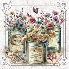ND399 - In the Garden Floral Cans - 12x12