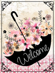 ND711 - Welcome Floral Umbrella - 12x16