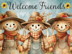ND919 - Welcome Friends Scarecrow - 16x12