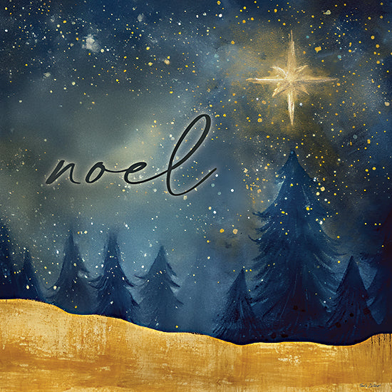 Nicole DeCamp ND946 - ND946 - Noel - 12x12 Noel, star of Bethlehem, Christmas night, fir trees, peaceful winter scene, religious holiday, starry sky, calm atmosphere from Penny Lane