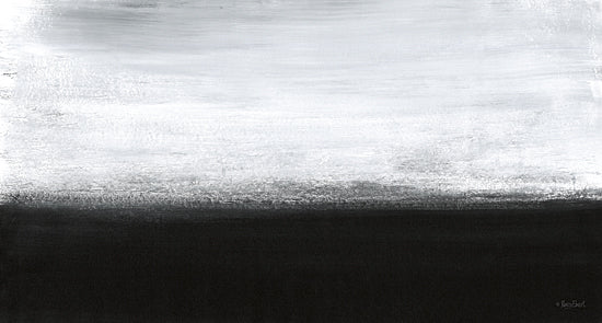 Roey Ebert REAR448 - REAR448 -  Sunrise - 18x9 modern art, abstract, black and white, neutral tones, brush strokes, minimalist, moody from Penny Lane