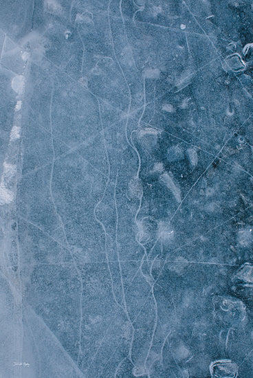 Jennifer Rigsby RIG240 - RIG240 - Ice Study No. 2 - 12x18 Frozen lake, winter patterns, abstract ice cracks, cold nature, artistic frost, blue textures from Penny Lane