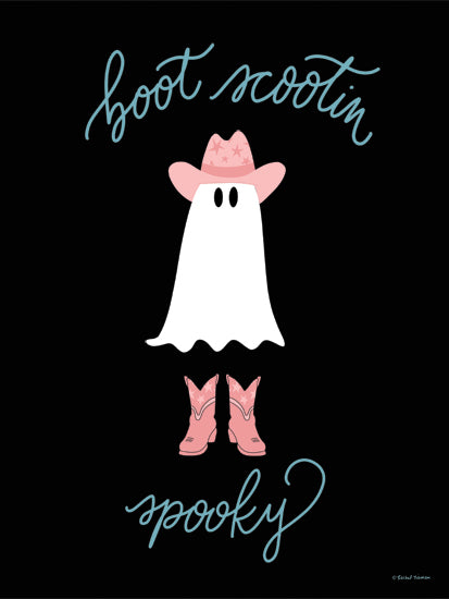 Rachel Nieman RN679 - RN679 - Boot Scootin' Spooky - 12x16 boot scootin spooky ghost, cowboy boots and hat ghost illustration, halloween western theme from Penny Lane