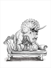 RN721 - Chaise Lounge Triceratops - 12x16