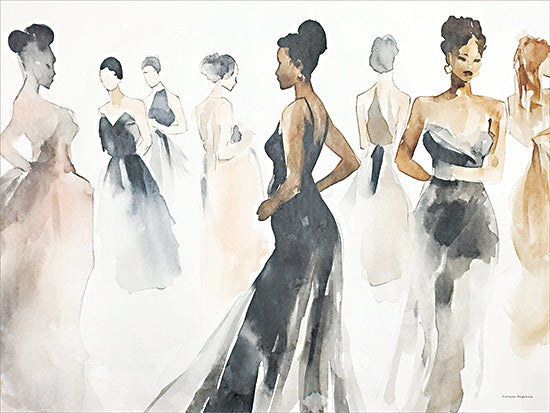 Svetlana Aleinikova SA114 - SA114 - Ballroom Dance - 16x12 evening gowns, watercolor figures, elegant dresses, fashion models, pastel tones, high fashion, artistic expression, runway from Penny Lane