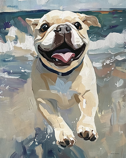 Svetlana Aleinikova SA138 - SA138 - Sunny Paws - 12x16 happy dog, beach waves, dog in water, playful pet, joyful expression, seaside fun from Penny Lane