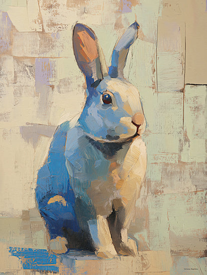 Svetlana Aleinikova SA486 - SA486 - Brushstroke Bunny - 12x16 painterly rabbit portrait blue tones animal art textured brush strokes from Penny Lane
