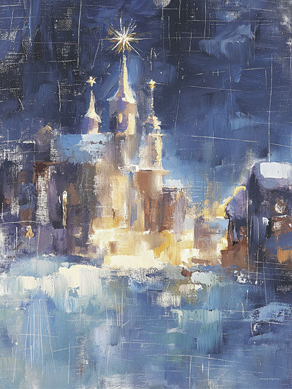 Svetlana Aleinikova SA544 - SA544 - Midnight Cathedral Glow - 12x16 city skyline with church, night star, glowing lights from Penny Lane