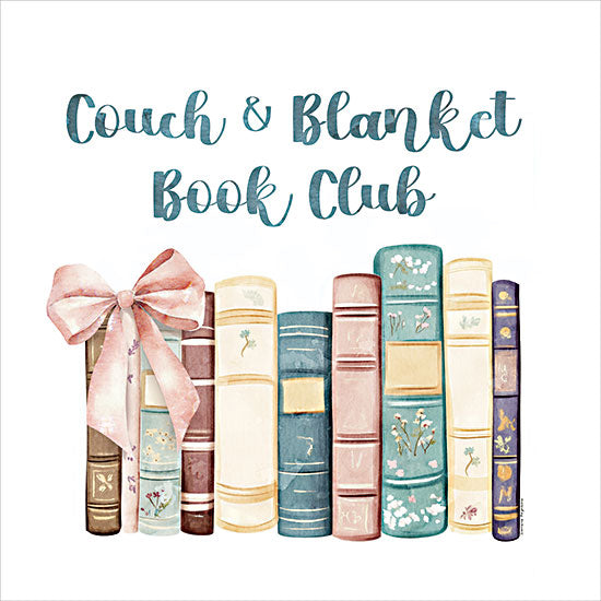 Svetlana Aleinikova SA584 - SA584 - Couch & Blanket Book Club - 12x12 couch blanket book club stacked books watercolor reading theme from Penny Lane