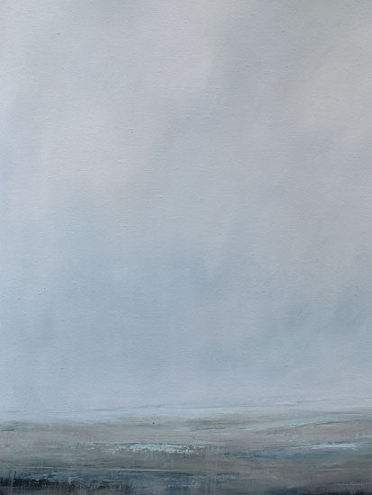 Svetlana Aleinikova SA644 - SA644 - Quiet Coast - 12x16 minimal seascape, abstract horizon, pale blue landscape, serene water, atmospheric coastal art, soft mist, tranquil shoreline, airy minimalist painting, calm ocean view, neutral blue decor, meditative scene, contemporary landscape, subtle brushwork, peaceful wall art, understated nature print from Penny Lane