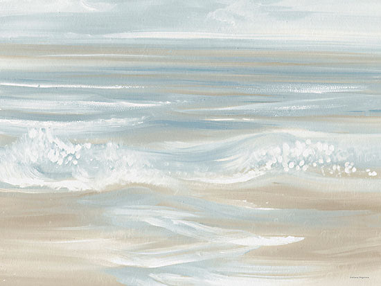 Svetlana Aleinikova SA663 - SA663 - Calm Waves - 16x12 ocean waves, aqua shoreline, coastal abstract, rolling surf, seafoam, beach water, horizontal seascape, peaceful marine colors, soft turquoise, tranquil coastal painting, airy beach decor from Penny Lane