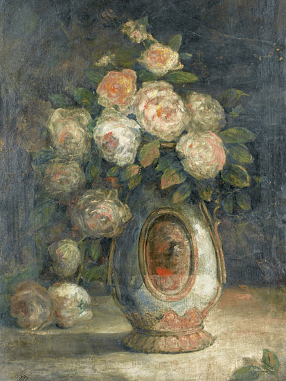 Stellar Design Studio SDS1155 - SDS1155 - Ornate Vase with Roses - 12x16 antique vase, bouquet of roses, lush floral arrangement, vintage style, elegant decor from Penny Lane