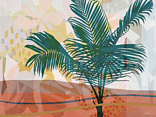 Stellar Design Studio SDS1527 - SDS1527 - Patterned Paradise 2 - 16x12 abstract palm tree landscape warm sunset tones layered shapes modern botanical composition from Penny Lane