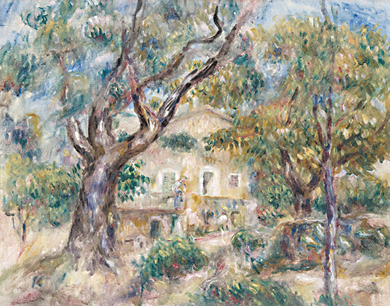 Stellar Design Studio SDS1550 - SDS1550 - The Farm at Les Collettes   - 16x12 olive trees, impressionist garden, Mediterranean landscape, dappled light, old villa, colorful brushstrokes, soft colors from Penny Lane