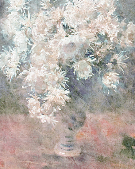 Stellar Design Studio SDS1555 - SDS1555 - Pink Flowers in Vase   - 12x16 chrysanthemums bouquet, soft brush strokes, dreamy floral painting, light pastel tones, rustic vase, romantic ambiance from Penny Lane