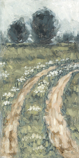 Sara G. Designs SGD291 - SGD291 - Trail of Memories - 9x18 country road, floral field, overcast, tranquil, soft landscape, green field, wildflowers from Penny Lane