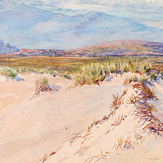 Seven Trees Design ST1112 - ST1112 - Desert Dreams I - 12x12 desert landscape, watercolor painting, sandy dunes, soft pastels, horizon view, dry terrain, natural scene, serene setting, plein air from Penny Lane