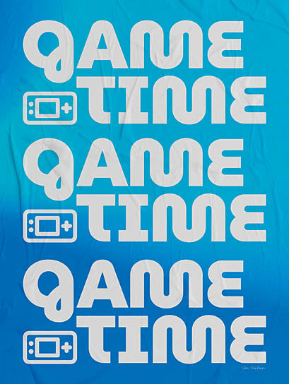 Seven Trees Design ST1137 - ST1137 - Game Time - 12x16 game time, video game controller icon, gradient blue background, bold typography, playful poster, digital art from Penny Lane