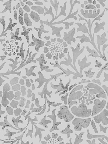 Seven Trees Design ST1139 - ST1139 - Blooming Elegance - 12x16 floral pattern, ornate design, blue tones, wallpaper style, vintage textile, decorative art, botanical elements, symmetry, hand-drawn texture from Penny Lane