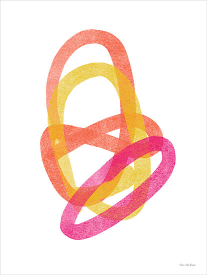 Seven Trees Design ST1162 - ST1162 - Cosmic Dance - 12x16 Colorful loops, overlapping shapes, abstract rings, modern art, red, yellow, pink, minimal design from Penny Lane