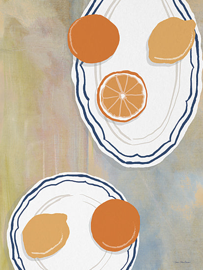 Seven Trees Design ST1168 - ST1168 - Citrus Symphony - 12x16 still life, citrus fruits, oranges, lemons, sliced fruit, abstract dish, bold colors, modern design, graphic art, hand-drawn, decorative art, kitchen theme, minimalistic, contemporary shapes from Penny Lane