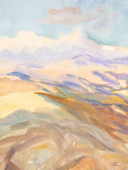 Seven Trees Design ST1197 - ST1197 - Clouds Dancing with the Horizon    - 12x16 abstract rolling hills, pastel landscape, gentle brush strokes, dreamy color palette from Penny Lane
