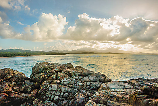 Catch A Star Fine Art STAR149 - STAR149 - Puerto Rico Cliffs - 18x12 rocky shore, ocean sunset, scenic view, panoramic seascape, coastal beauty, waves crashing, evening light, nature scene from Penny Lane