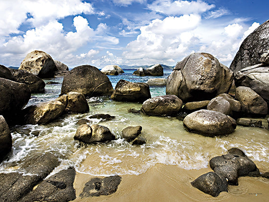 Catch A Star Fine Art STAR150 - STAR150 - The Baths - 16x12 boulders, shallow waters, tropical coast, serene beach, ocean horizon, natural pool, rugged shoreline, vacation destination from Penny Lane