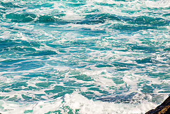 Catch A Star Fine Art STAR155 - STAR155 - Vibrant Waves I - 18x12 ocean, turquoise water, sea foam, waves, movement, texture, nature photography, sunlight reflection, seascape from Penny Lane