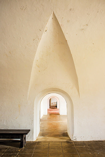 Catch A Star Fine Art STAR197 - STAR197 - Timeless Passage - 12x18 Arched hallway, minimalist interior, vaulted ceiling, stucco wall, historic architecture, long perspective, rustic charm from Penny Lane