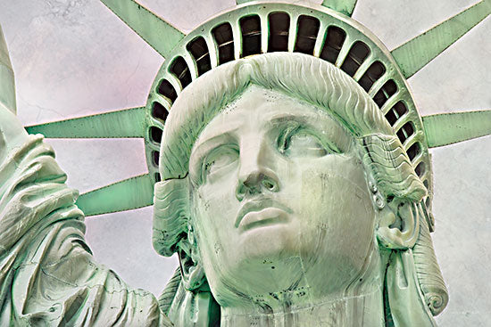 Catch a Star Fine Art STAR249 - STAR249 - Statue of Liberty IV - 18x12 Statue of Liberty, close-up face, facial detail, American icon, New York City, freedom symbol, historic monument, green patina from Penny Lane