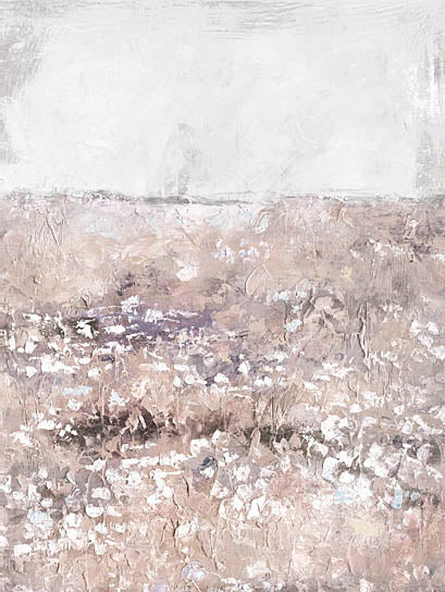 White Ladder WL219 - WL219 - Flower Meadow  - 12x16 abstract pastel painting, neutral tones, expressive brush strokes, calming decor, minimalist floral impression from Penny Lane