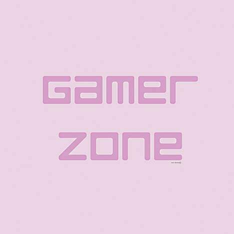 Yass Naffas Designs YND403 - YND403 - Gamer Zone - 12x12 Gamer Zone phrase, lavender tones, digital type, calm layout, welcoming gaming space, subtle style from Penny Lane
