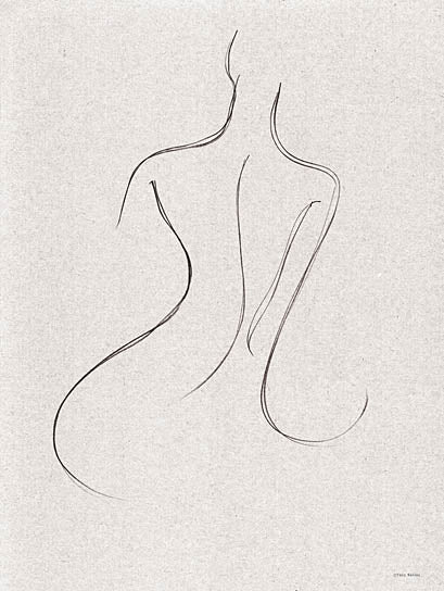 Yass Naffas Designs YND521 - YND521 - Figure 8 - 12x16 minimalist figure, abstract female silhouette, contour drawing, fine lines, elegance, artistic sketch, neutral tones, figure drawing, body contour art, minimal form from Penny Lane