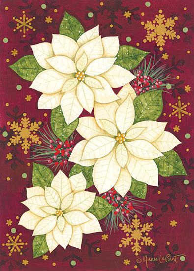 Annie LaPoint ALP1996 - ALP1996 - Golden Poinsettia - 12x16 Holidays, Christmas, Poinsettias, Flowers, Christmas Flowers from Penny Lane