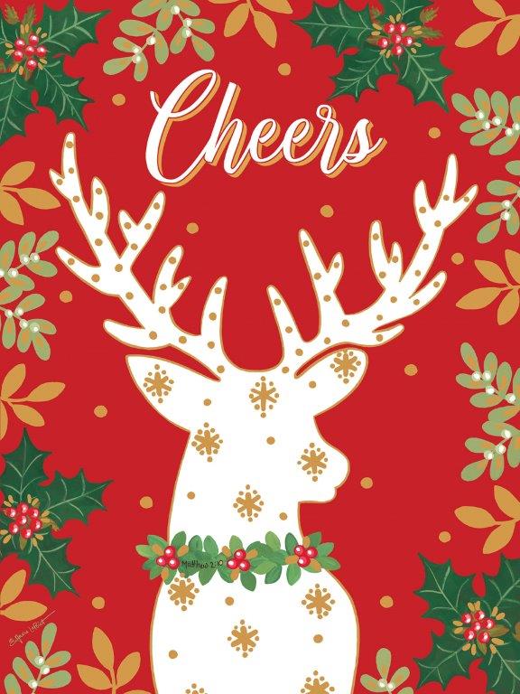 ALP2051 - Cheers Reindeer - 12x16