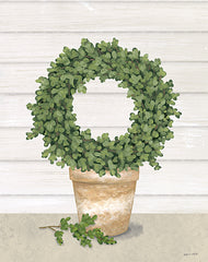 ALP2298 - Potted Boxwood Wreath - 12x16