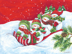 ART1168 - Snowmen Sledding Fun - 16x12